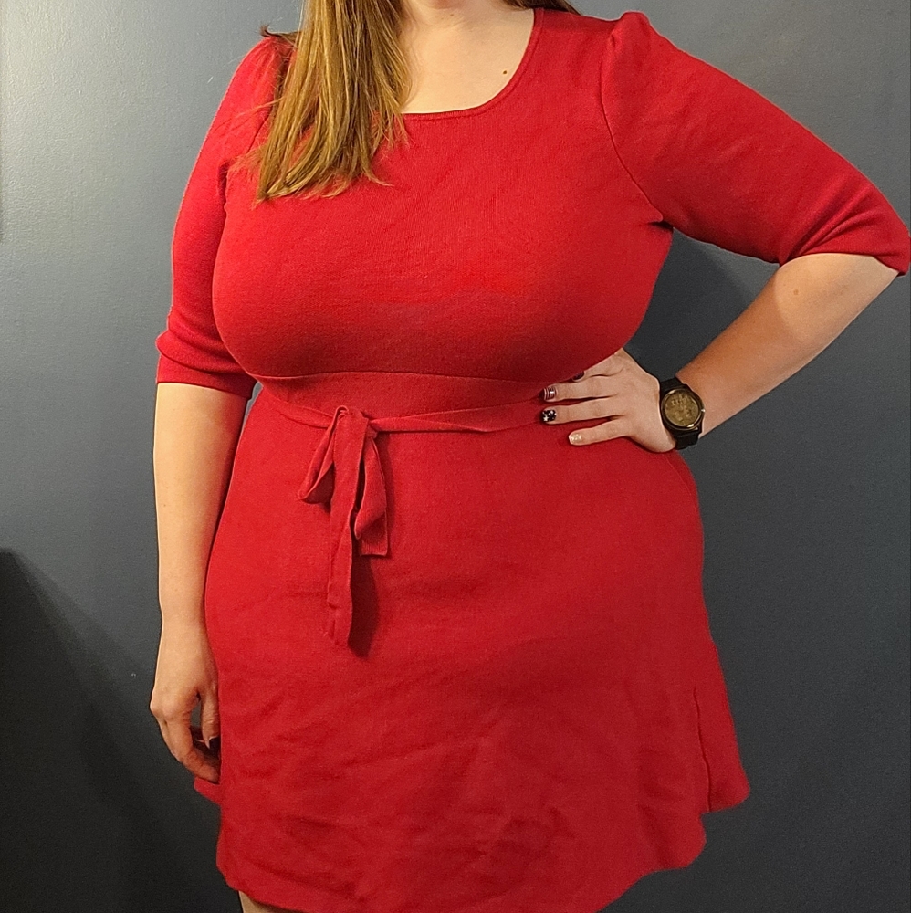 2x red dress